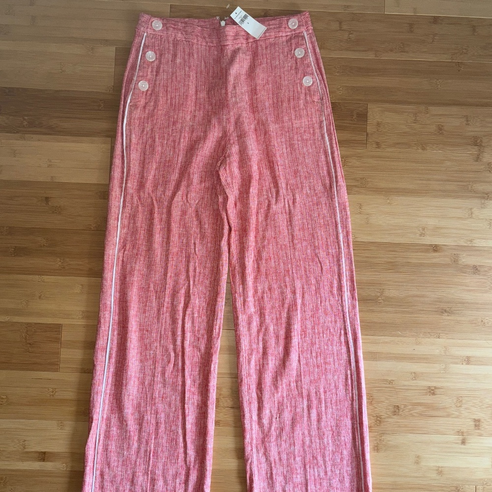 Banana Republic red and white sailor pants